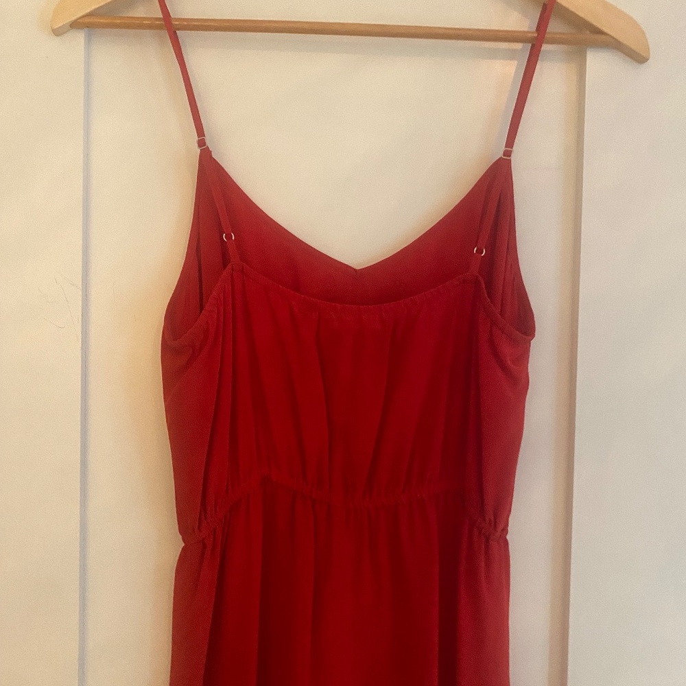 Barney's red silk thin strap dress - Picture 3 of 4